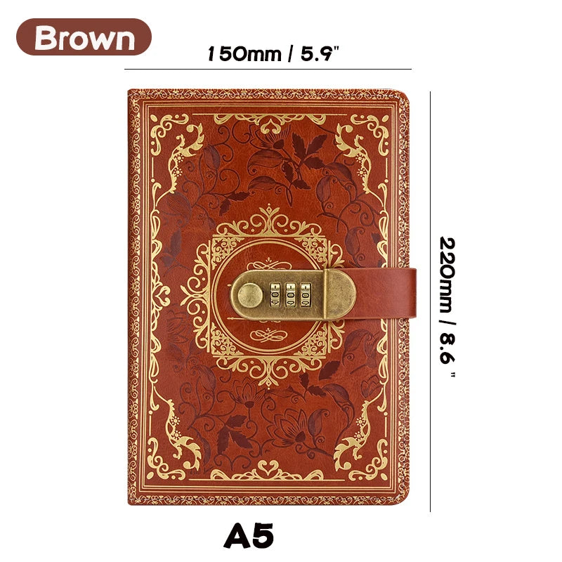 Retro A5 Digital Lock Journal