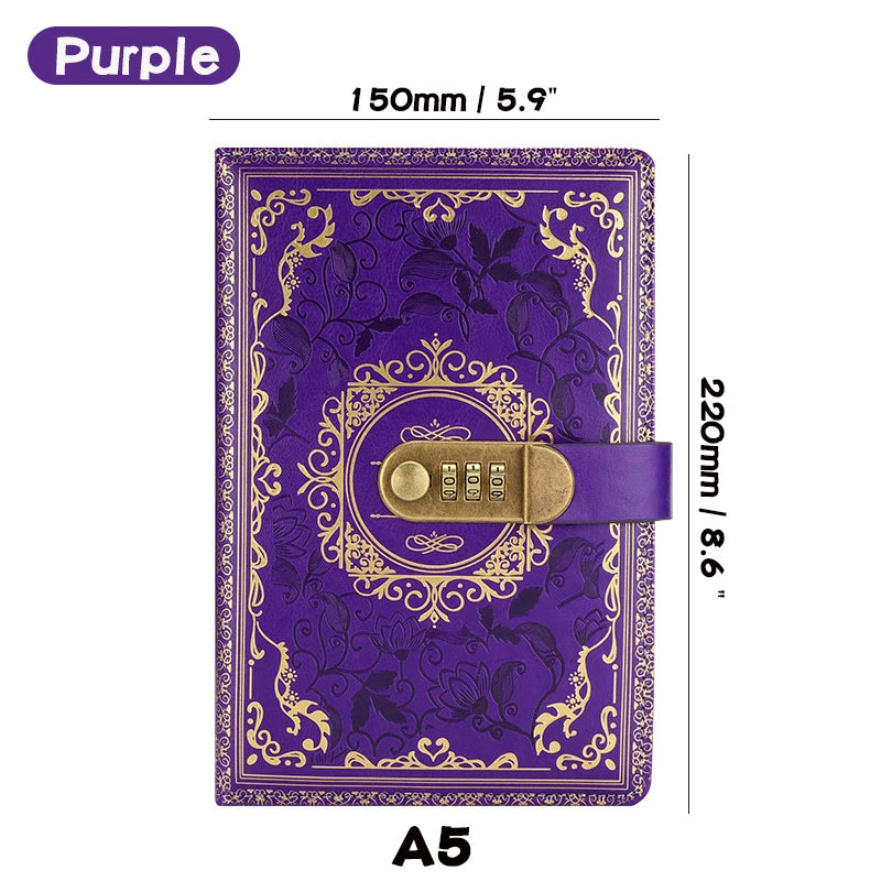 Retro A5 Digital Lock Journal