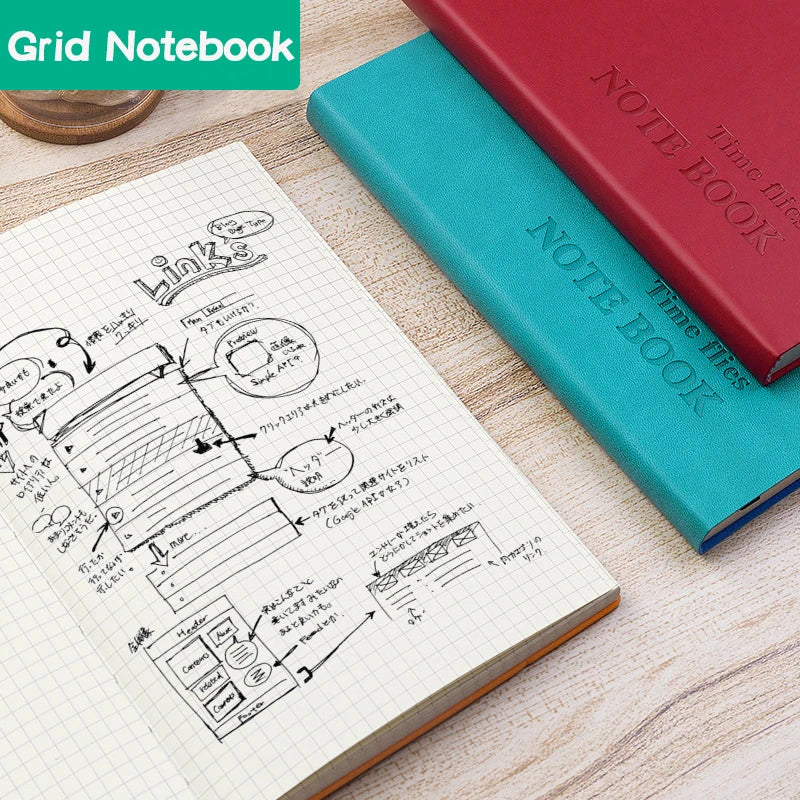 A5 Grid Notebook for Travel & Work