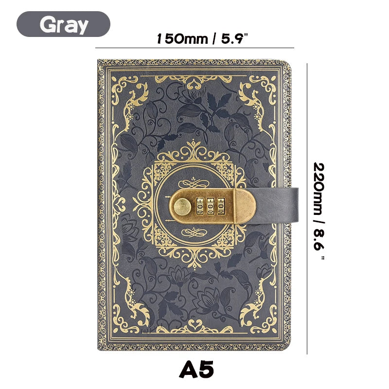 Retro A5 Digital Lock Journal