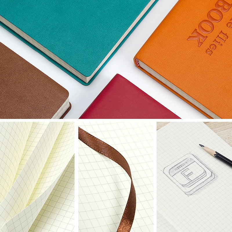 A5 Grid Notebook for Travel & Work