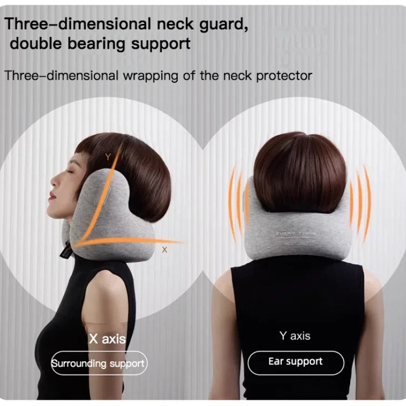 360° Travel Neck Pillow with Earmuffs