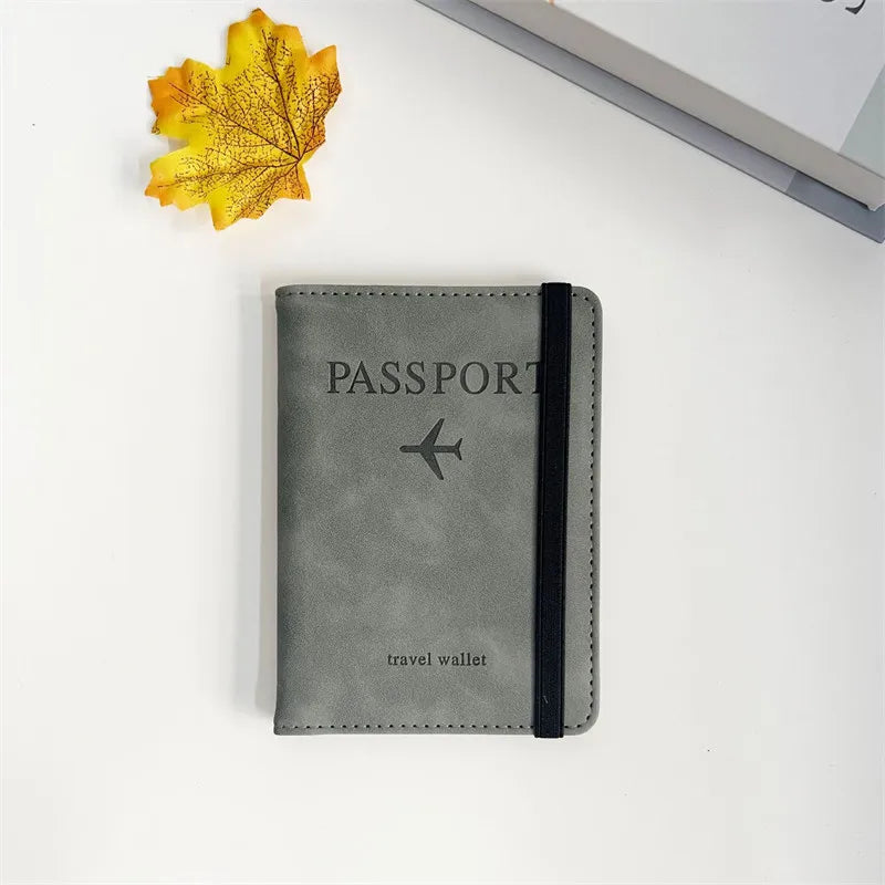 RFID PU Leather Passport Holder