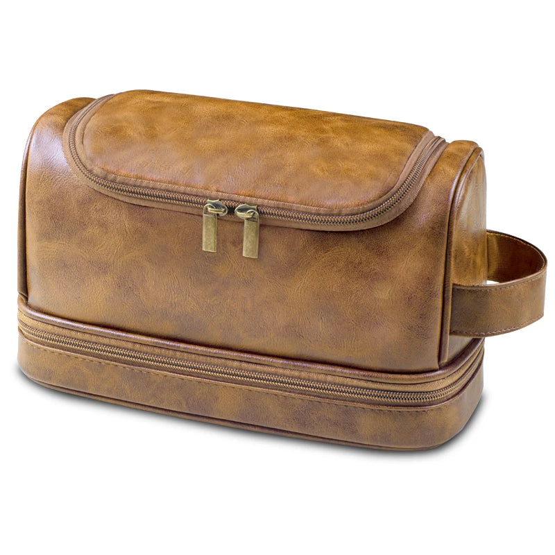 Men's Leather Toiletry Travel Kit