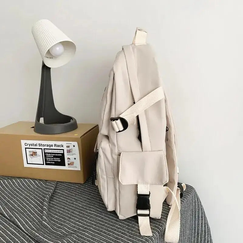 Multi-Pocket Nylon Backpack