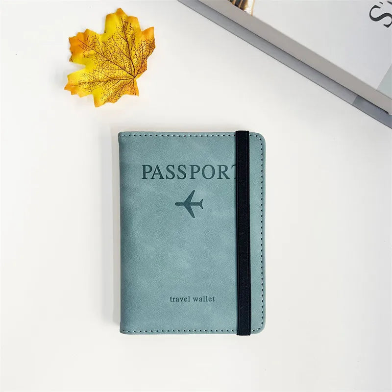 RFID PU Leather Passport Holder