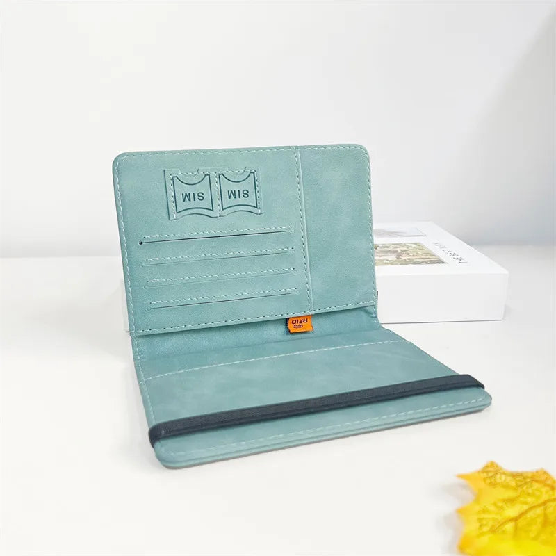 RFID PU Leather Passport Holder