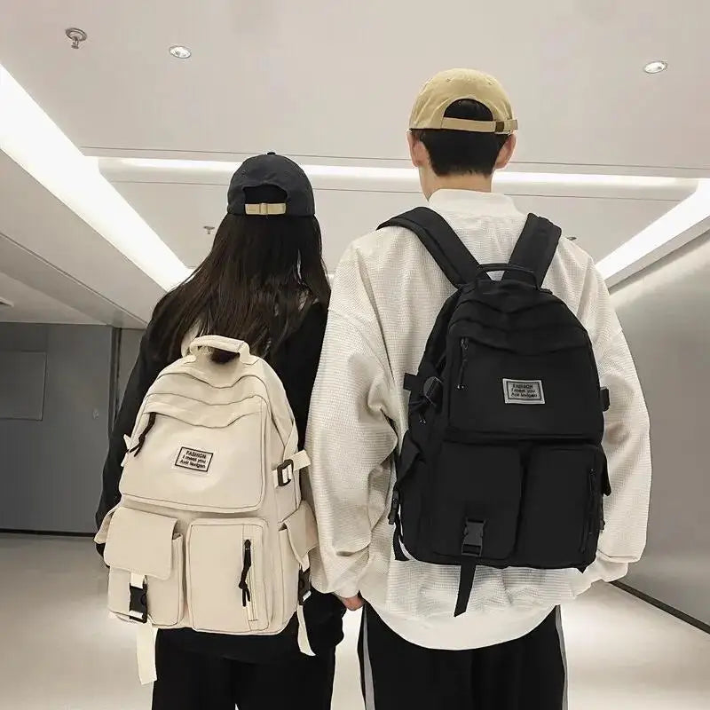 Multi-Pocket Nylon Backpack