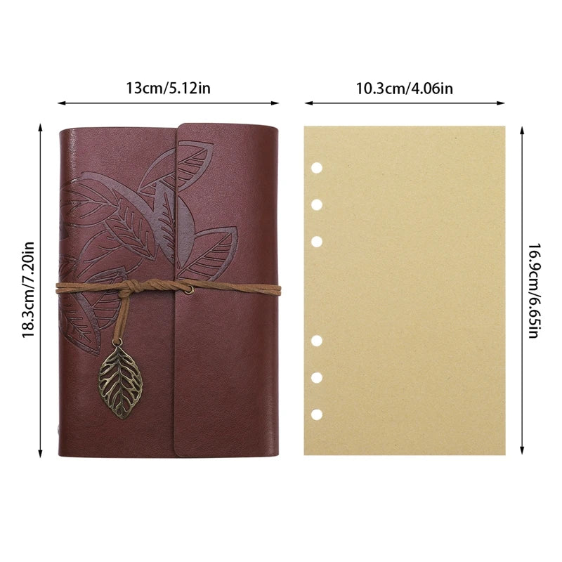 Vintage A6 Travelers Binder Notebook