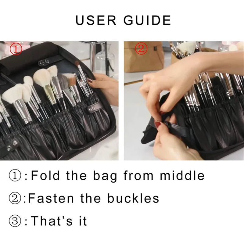 Foldable Makeup Brush Organizer