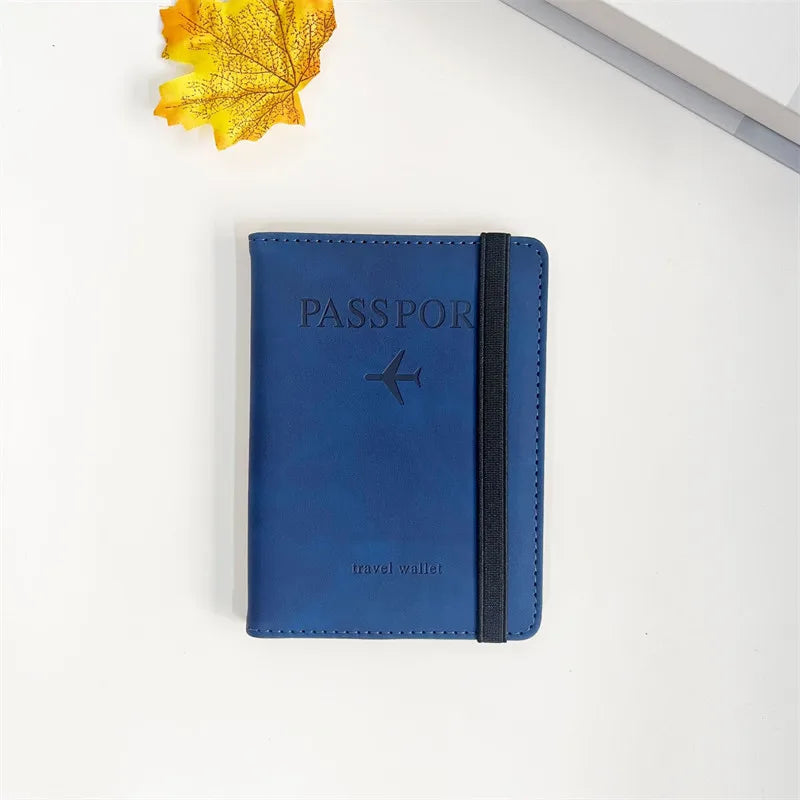 RFID PU Leather Passport Holder