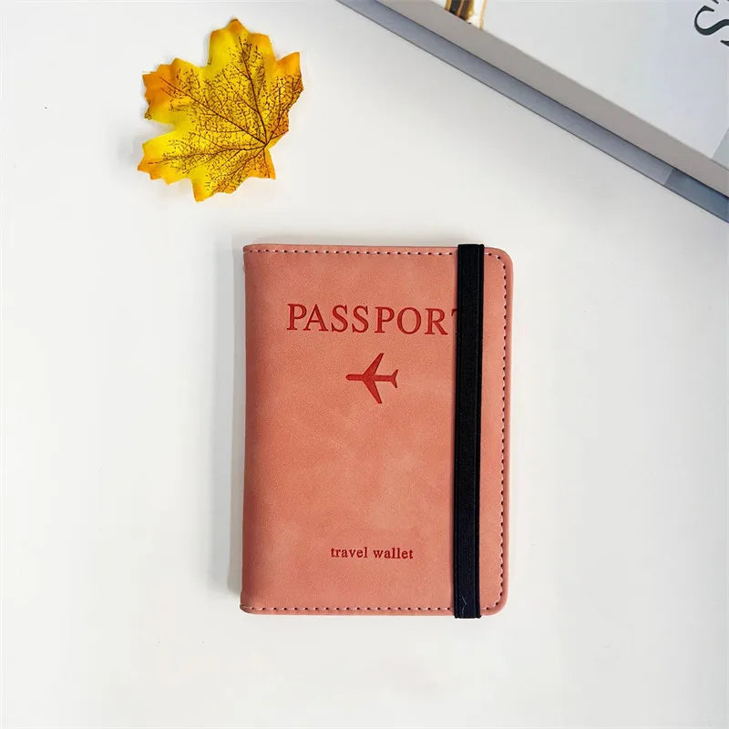 RFID PU Leather Passport Holder