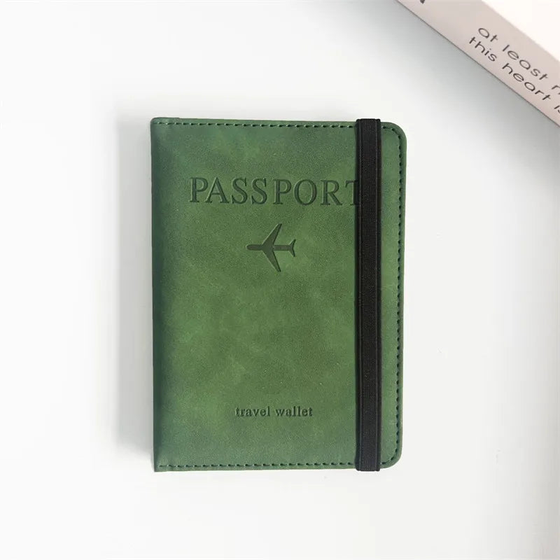 RFID PU Leather Passport Holder