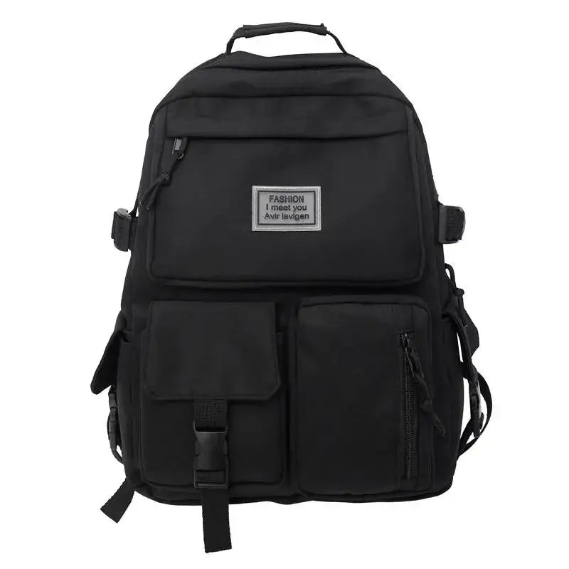 Multi-Pocket Nylon Backpack