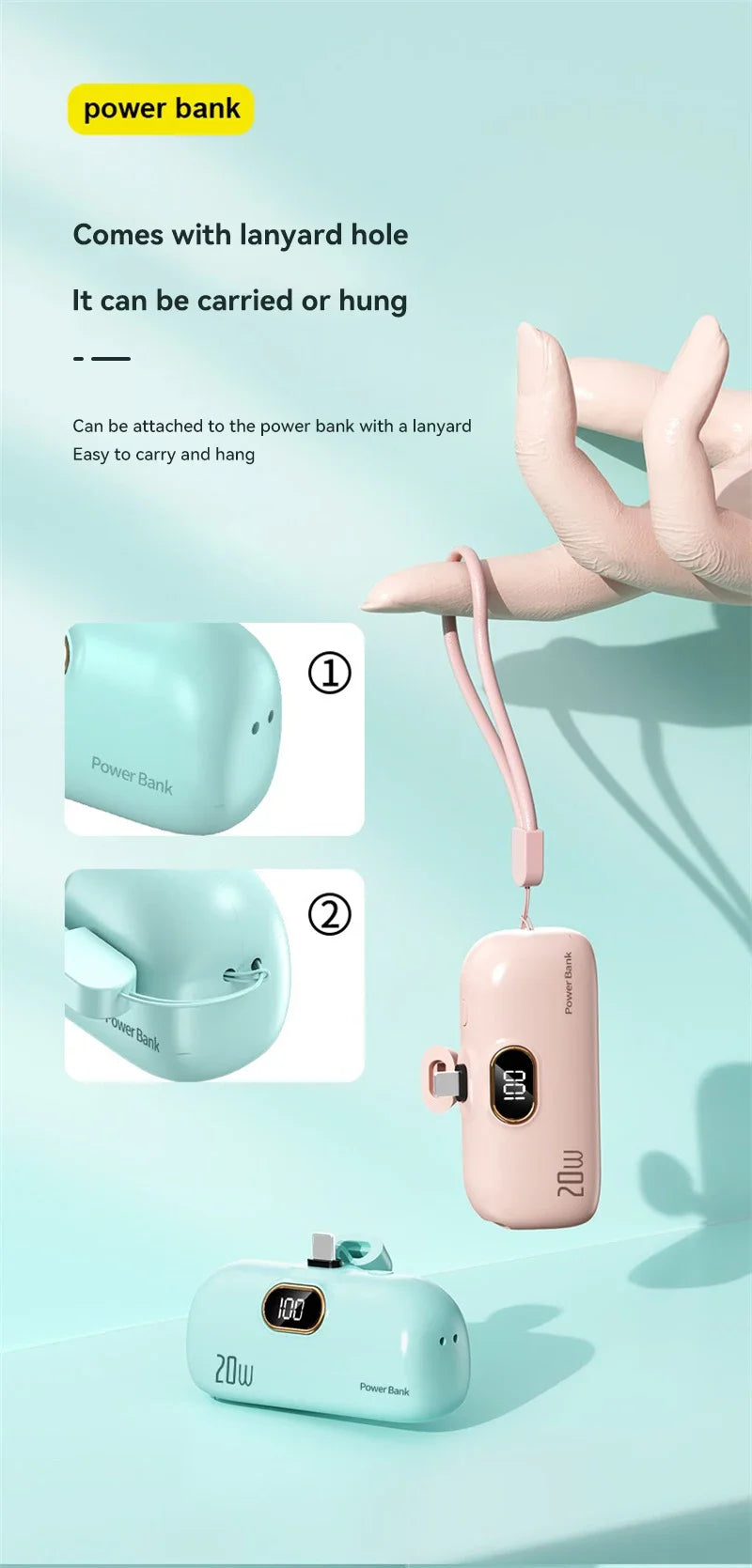 30000mAh Mini Portable Power Bank